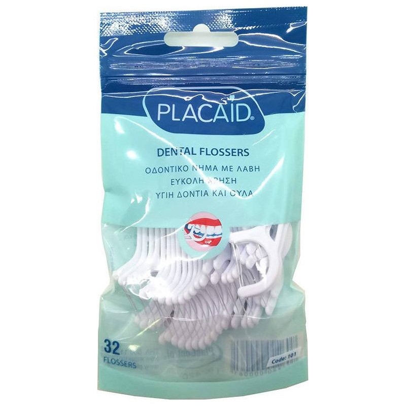 Plac Aid Dental Flossers με Λαβή 32τμχ