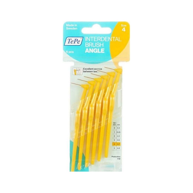 TePe Angle Μέγεθος 4 0.7mm 6τμχ Κίτρινο
