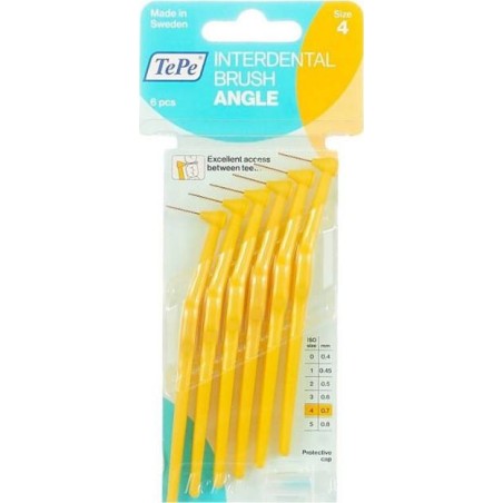 TePe Angle Μέγεθος 4 0.7mm 6τμχ Κίτρινο