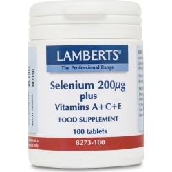Lamberts Selenium 200μg plus A+C+E 100 ταμπλέτες | Μέταλλα - Ιχνοστοιχεία - Αγορά Online