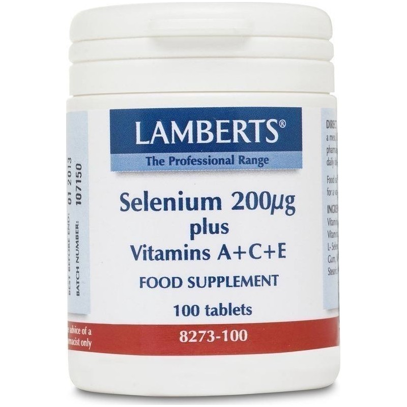 Lamberts Selenium 200μg plus A+C+E 100 ταμπλέτες | Μέταλλα - Ιχνοστοιχεία - Αγορά Online