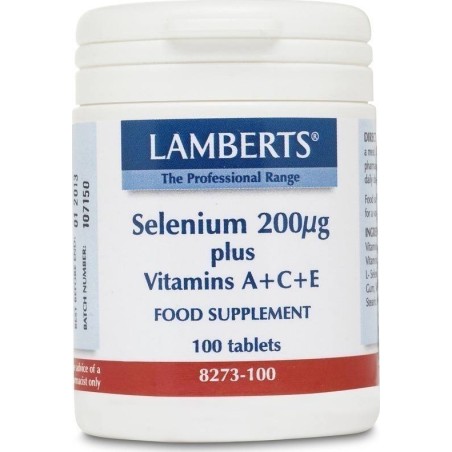 Lamberts Selenium 200μg plus A+C+E 100 ταμπλέτες | Μέταλλα - Ιχνοστοιχεία - Αγορά Online