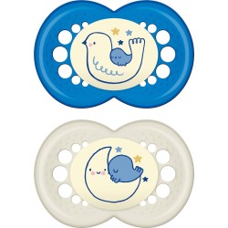 Mam Night Silicone Soother6-16m, 2pcs 160S