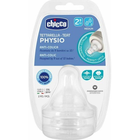 Chicco Physio Anti-Colic Σιλικόνης 2 Οπών 2m+