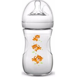 Philips Avent Natural Plastic Bottle Silicone Tigers 1m + 260ml