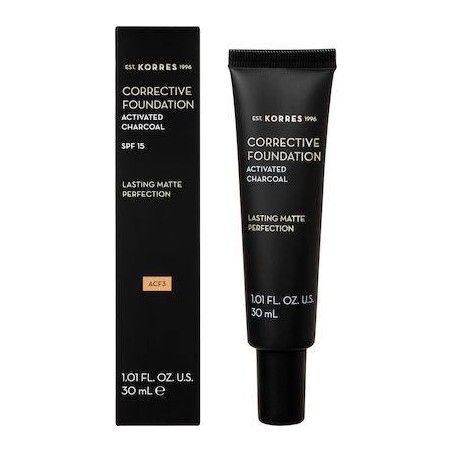 Korres Activated Charcoal Corrective Foundation ACF3 30ml