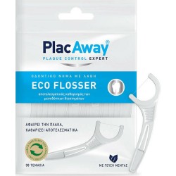 PlacAway Eco Flosser Οδοντικό Νήμα με Λαβή 30τμχ