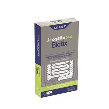 QUEST Biotix Acidophilus Plus 30caps | Εξειδικευμένες Φόρμουλες - Αγορά Online