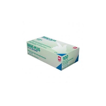 AMPri Basic Plus Latex Γάντια Λάτεξ με Πούδρα Λευκά 6-7 Small 100τμχ