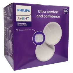 Avent Ultra Comfort and Confidence Επιθέματα Στήθους μιας Χρήσης για Εξαιρετική Άνεση & Αξιοπιστία 60 τεμάχια SCF254/61