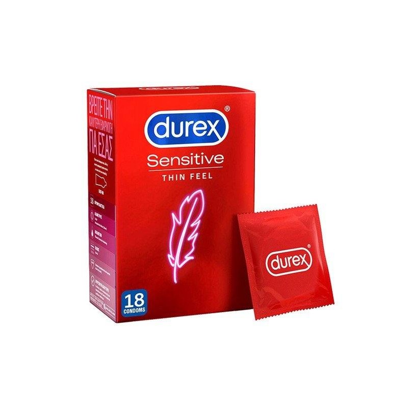 DUREX Condom Sensitive 18 Προφυλακτικά | Χωρίς Ντροπή - Αγορά Online