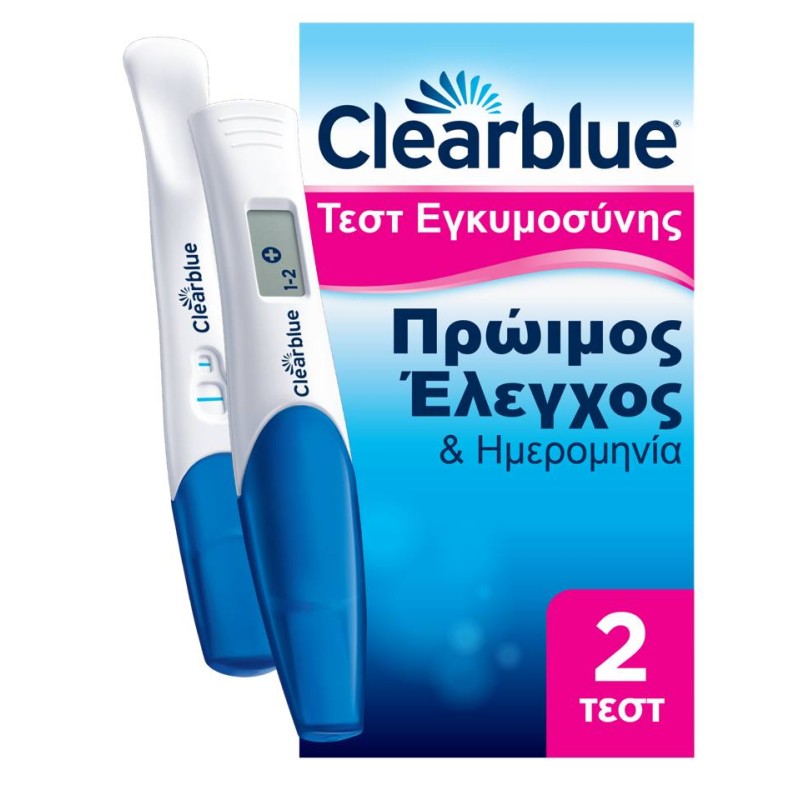 Clearblue Πρώιμος Έλεγχος & Ημερομηνία Τεστ Εγκυμοσύνης 2τμχ