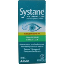 Systane Hydration Χωρίς Συντηρητικά Οφθαλμικές Σταγόνες με Υαλουρονικό Οξύ 10ml