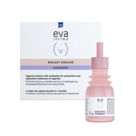 Intermed Eva Biolact Douche Προβιοτικές Πλύσεις για τη Φυσιολογική Κολπική Χλωρίδα, 4 Πλύσεις | Χωρίς Ντροπή - Αγορά Online