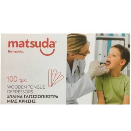 Matsuda Ξύνινα Γλωσσοπίεστρα Αποστειρωμένα, 100 τεμάχια