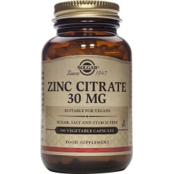 Solgar Zinc Citrate 30mg 100 κάψουλες