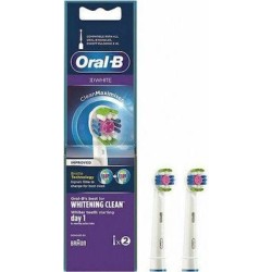 Oral-B 3D White CleanMaximiser Ανταλλακτικές Κεφαλές για Ηλεκτρική Οδοντόβουρτσα 2τμχ