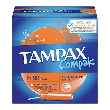 Tampax Compak Super Plus με Απλικατέρ για Αυξημένη Ροή 16τμχ