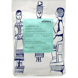 Korres Καραμέλες με Αιθέριο Έλαιο από Ευκάλυπτο & Μενθόλη 15τμχ Φυσική