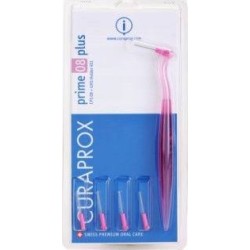 Curaprox Prime Plus Ανταλλακτικά για Μεσοδόντια Βουρτσάκια με Λαβή 0.8mm Ροζ 5τμχ
