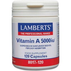 Lamberts Vitamin A in Sunflower Seed Oil 5000iu 120 κάψουλες
