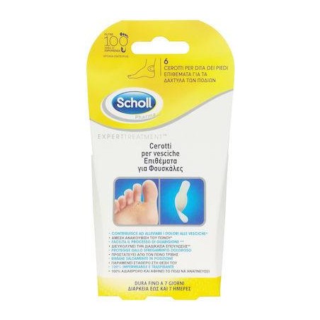 Scholl Expert Treatment Επιθέματα για Φουσκάλες για τα δάκτυλα των ποδιώνς 6τμχ