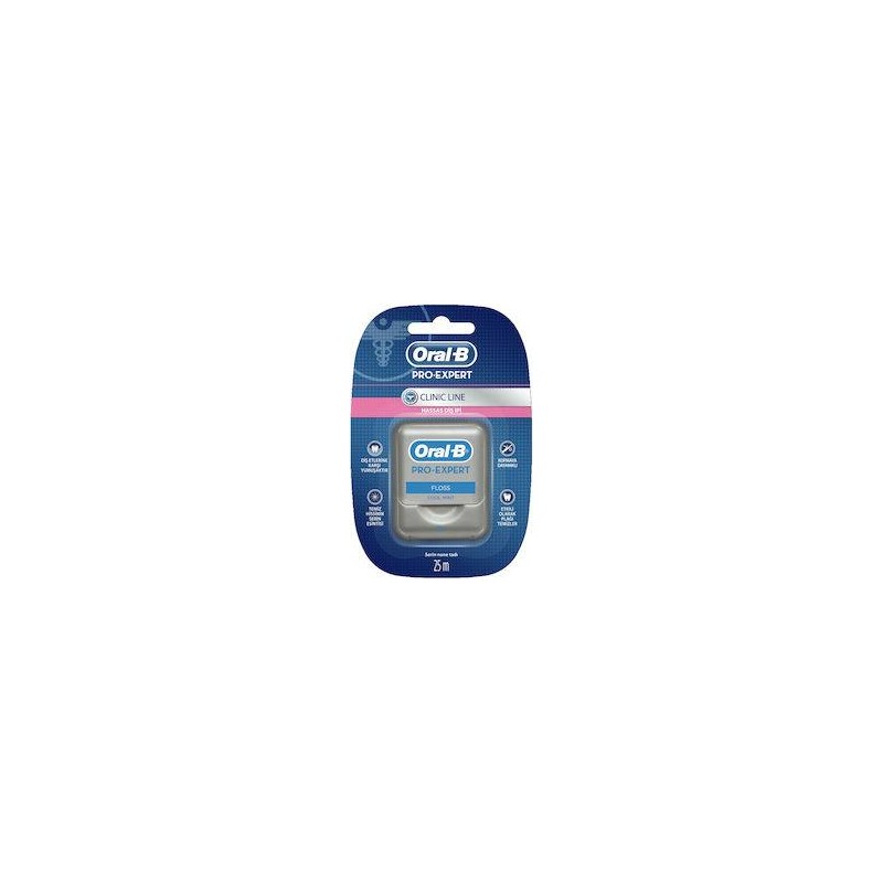 Oral-B Pro Expert Clinic Line Floss Κερωμένο Οδοντικό Νήμα με Γεύση Cool Mint 25m