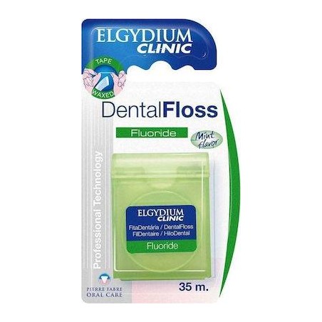 Elgydium Clinic Fluoride Κερωμένο Οδοντικό Νήμα με Γεύση Μέντα 35m