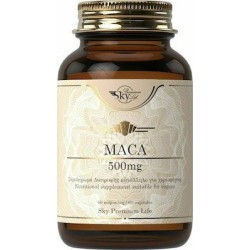 Sky Premium Life Maca 500mg Συμπλήρωμα Διατροφής που Υποστηρίζει την Αύξηση της Λίμπιντο και τη Μείωση της Κόπωσης, 60tabs