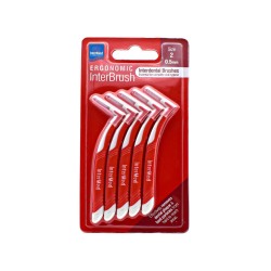 Intermed Ergonomic InterBrush Size 2 Interdental Brushes Red 5pcs